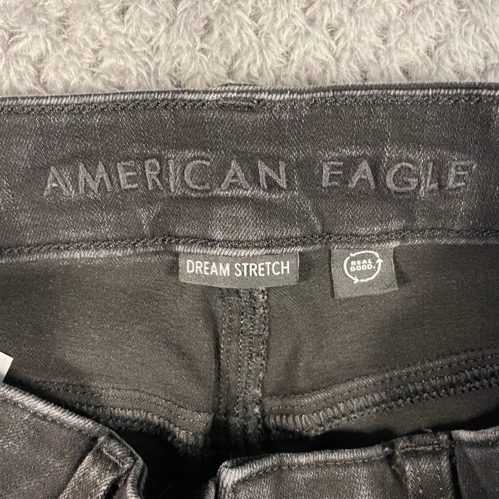 American Eagle High-Rise Jegging Dream Stretch Black Jeans Size 0 Short - Picture 2 of 8